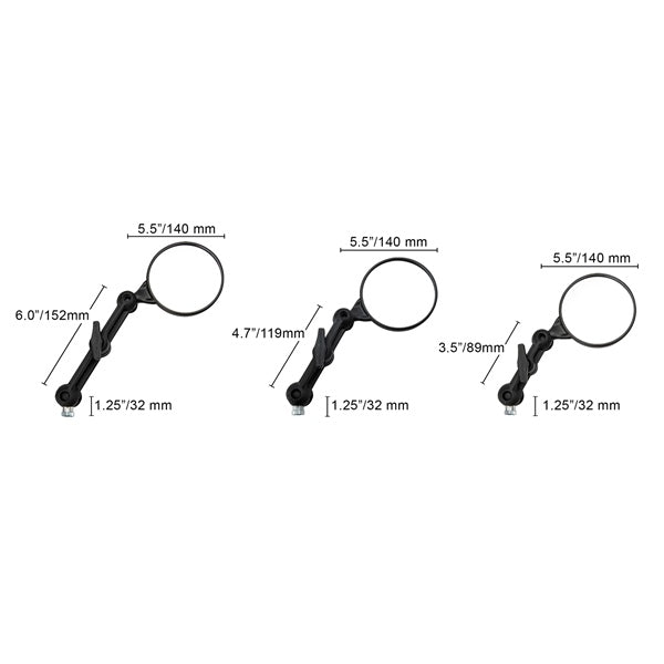 DoubleTake Mirror Miroir Dual Sport avec bras 6" de long - Récréashop