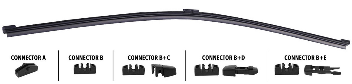 RTX essuie-glace 13" Arrière OE Multi-Fit Adapters 5 pcs - Récréashop