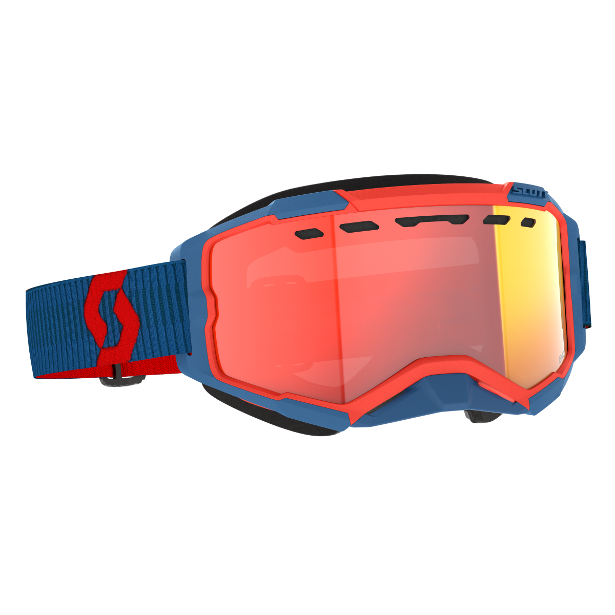 SCOTT Fury Snowcross Lunettes Bleu/Rouge fluo - Récréashop