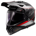 LS2 Casque hors-route Blaze II Meridian - Sans lunette Noir, Gris pâle, Rouge - RecreaShop