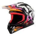 LS2 Casque hors-route Gate II Wash - Sans lunette Blanc brillant, Orange, Mauve - RecreaShop
