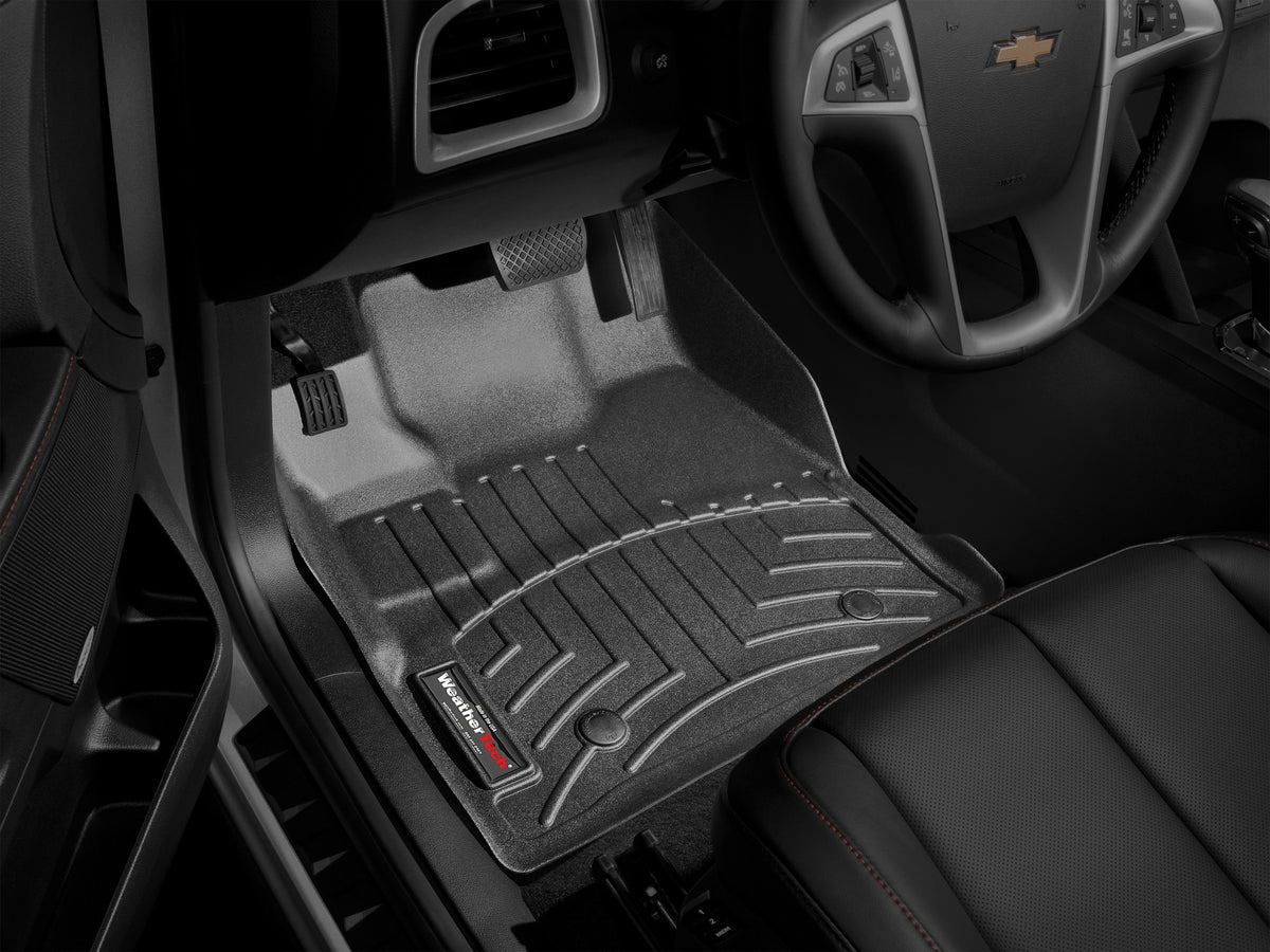 Tapis avant FloorLiner noir WeatherTech Chevrolet Equinox 2011-2017 / GMC Terrain / Terrain Denali 2011-2017 (2011 : avec crochets de retenue seulement) - Récréashop