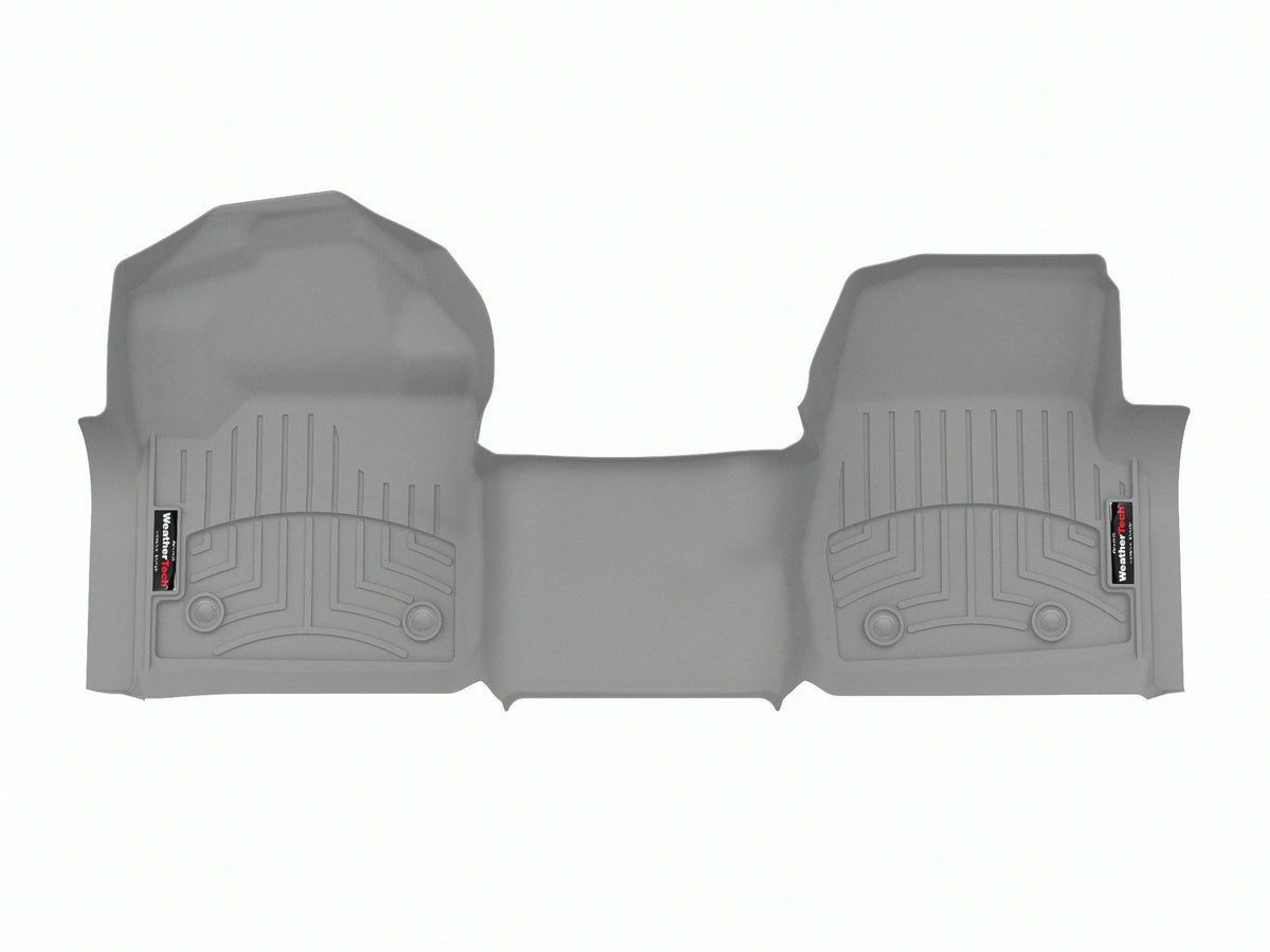Tapis avant une pièce FloorLiner gris WeatherTech Ford F-250/F-350/F-450/F-550 2023-2026 (plancher tapissé, cabine simple seulement) - Récréashop