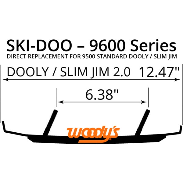 WOODYS Lisse au carbure Slim Jim 2.0 Pilot X, Pilot 6.9, Pilot 5.7 SL, Pilot 5.7 SLT, Pilot 5.7, Pilot X 5.7 R, Pilot 7.4, Pilot DS, Pilot DS-2, Pilot DS-3, Pilot DS-4, Pilot RX, Blade XC, Blade DS - Lynx, SKI-DOO - RecreaShop