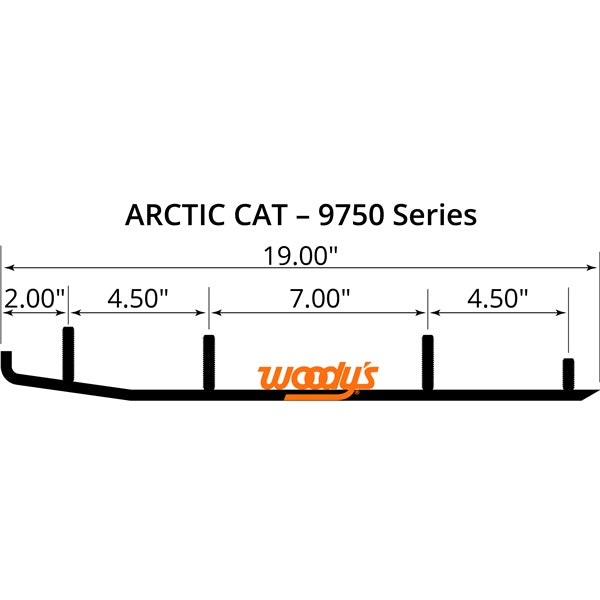 WOODYS Lisse au carbure Ace Ski de plastique Mach - ARCTIC CAT - RecreaShop