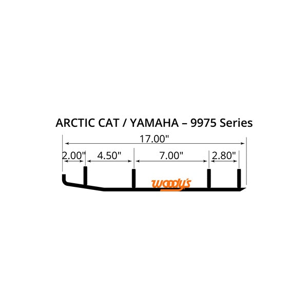 WOODYS Lisse au carbure Ace ProClimb-7, ProCross-6, G2 ProClimb-7, ProLite-10/8, ProTour-6, Trail 6, Trail 5, Stryke, Crossover 6.5", SR Viper Single Keel, SR Viper Mountain - ARCTIC CAT, YAMAHA - RecreaShop