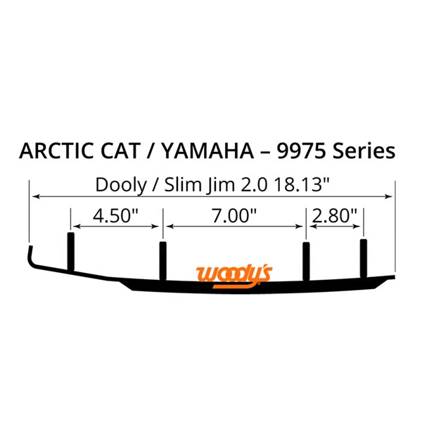 WOODYS Dooly ProClimb-7, ProCross-6, G2 ProClimb-7, ProLite-10/8, ProTour-6, Trail 6, Trail 5, Stryke, Crossover 6.5", SR Viper Single Keel, SR Viper Mountain - ARCTIC CAT, YAMAHA Carbide Smooth