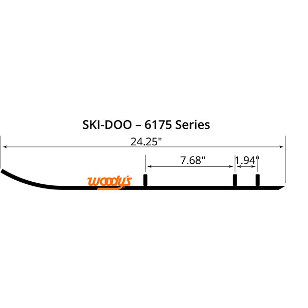 WOODYS Lisse au carbure Extender Trail III Ski d'acier - SKI-DOO - RecreaShop