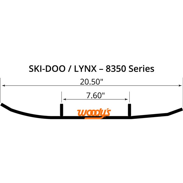 WOODYS Carbide Extender Slide Trail III SKI-DOO