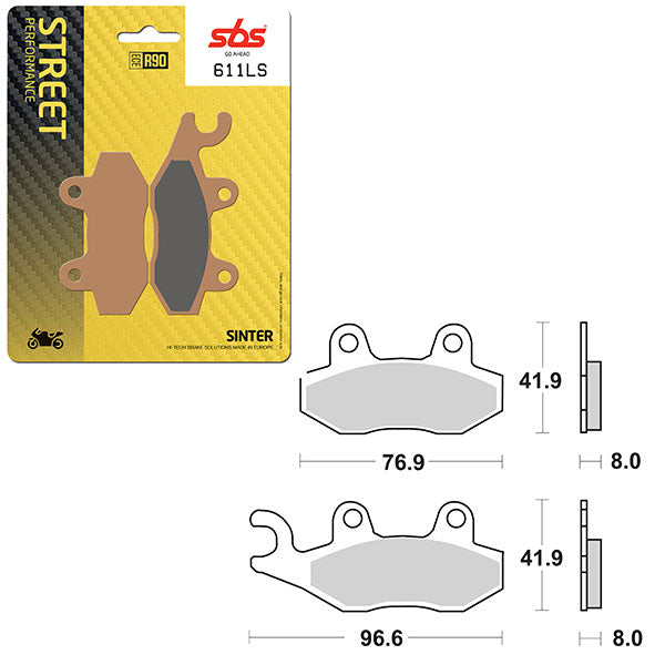 SBS PERFORMANCE LS SINTERED BRAKE PAD (6260611100)