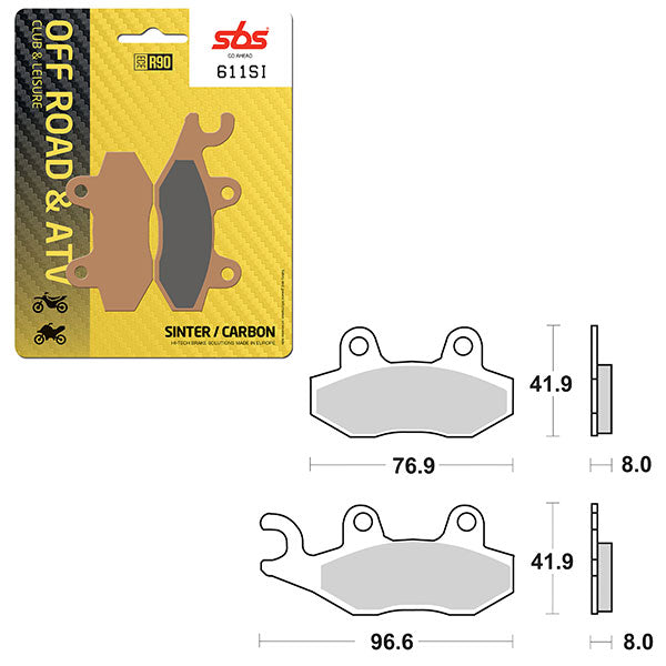SBS ATV/UTV SINTERED BRAKE PAD (6240611100)