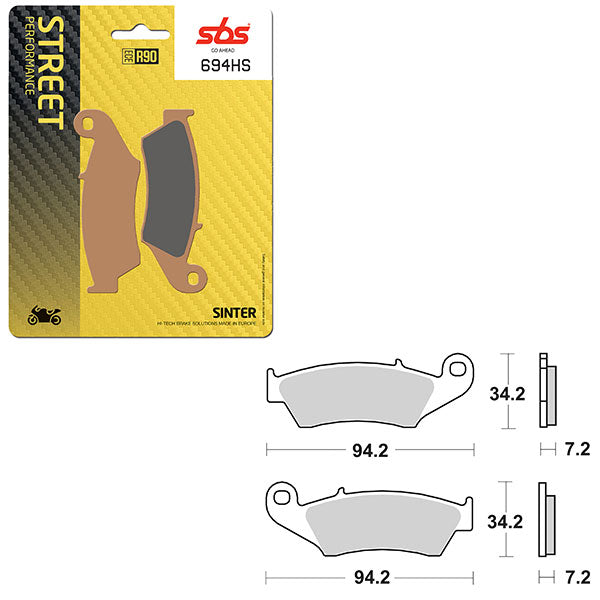 SBS PERFORMANCE HS SINTERED BRAKE PAD (6250694100)