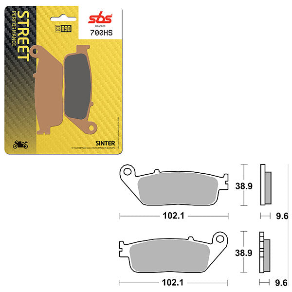SBS PERFORMANCE HS SINTO BRAKE PAD (6250700100)