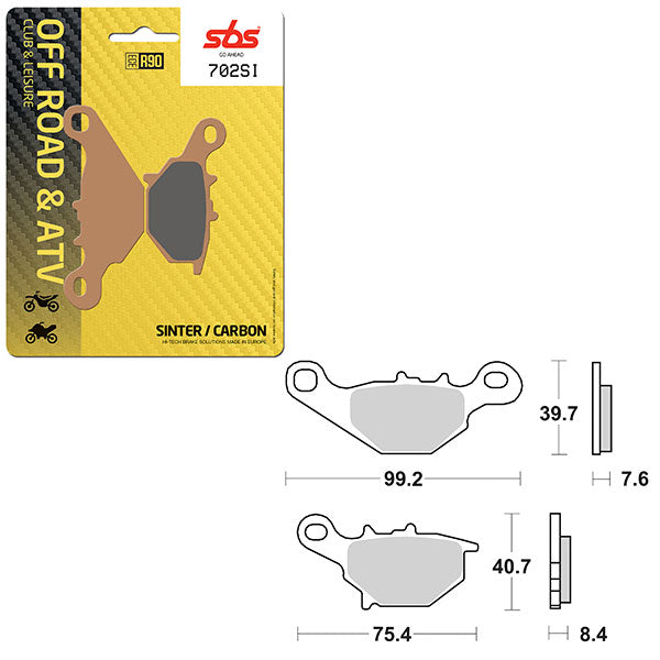 SBS ATV/UTV SINTER BRAKE PAD (6240702100)