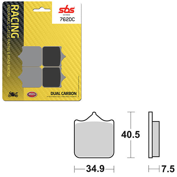 SBS Dual Carbon Front Brake Pad for Race Use Only (6290762100)