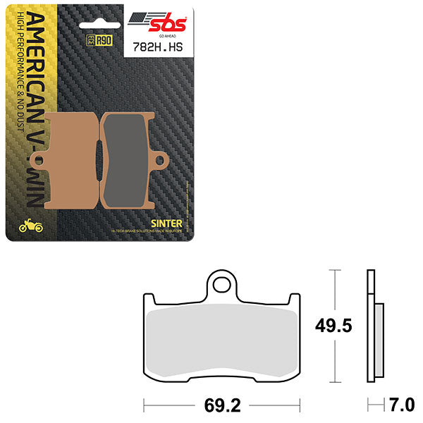 SBS HIGH PERFORMANCE & NO DUST SINTERED BRAKE PAD (6550782100)