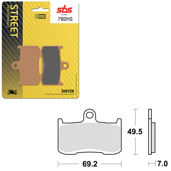 SBS PERFORMANCE HS SINTERED BRAKE PAD (6250782100)