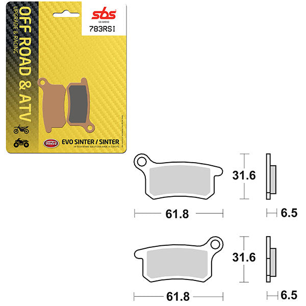 SBS EVO SINTERED BRAKE PAD (6280783100)