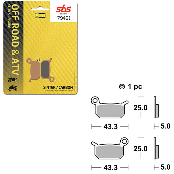 SBS ATV/UTV SINTERED BRAKE PAD (6240794100)