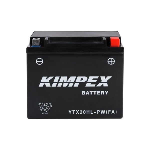 Kimpex Maintenance-Free AGM Battery YTX20HL-PW (12 V, 18 Ah)