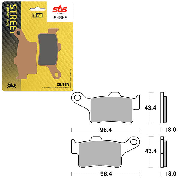 SBS PERFORMANCE HS SINTE BRAKE PAD (6250948100)