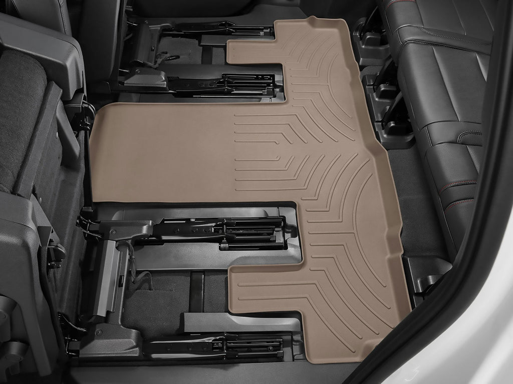 Tapis 3e rangée FloorLiner beige WeatherTech Cadillac Escalade ESV 2021-2027 et autres véhicules (sièges baquets seulement) - Récréashop