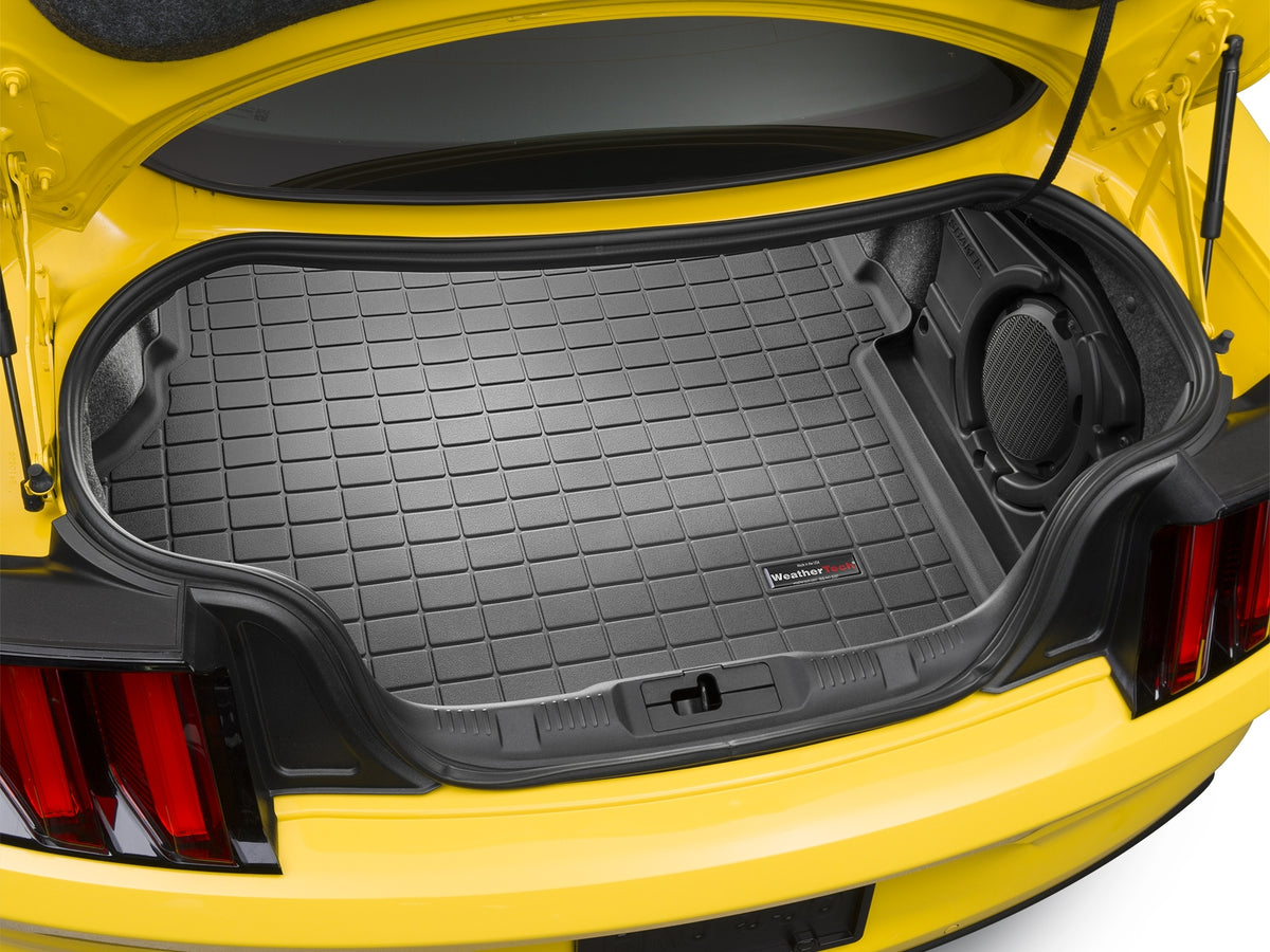 Tapis de coffre Cargo Liner noir WeatherTech Ford Mustang 2015-2018 et autres véhicules (avec caisson de grave - Récréashop