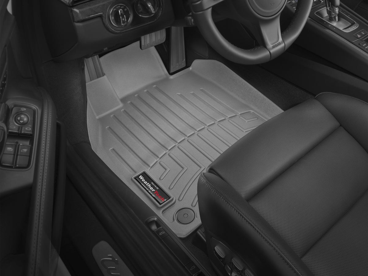 Tapis avant FloorLiner gris WeatherTech Porsche 718 Boxster 2017-2025 et autres véhicules - Récréashop