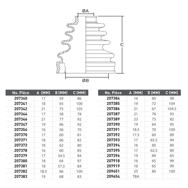 All Balls EZ Trail CV Boot with installation tool