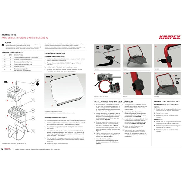 Kimpex Pare-brise et système d'attache Série X2 complet - GP CFMOTO - Récréashop