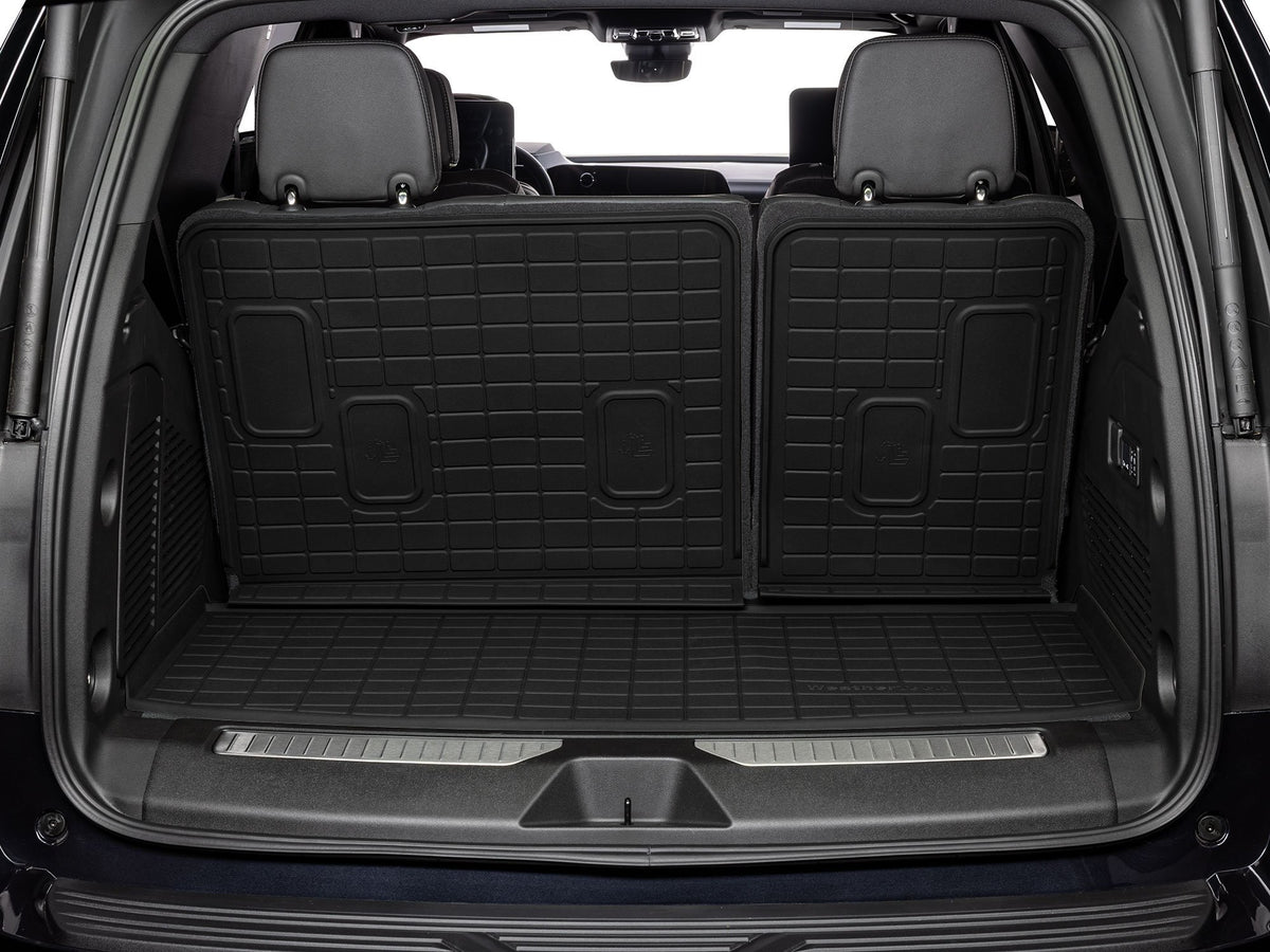 Tapis de coffre Cargo Liner HP avec protège-dossiers derrière la 3e rangée noir WeatherTech Cadillac Escalade 2021-2027 et autres véhicules - Récréashop